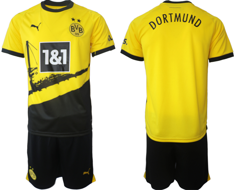 Men 2023-2024 Club Borussia Dortmund home blank yellow Soccer Jersey->other club jersey->Soccer Club Jersey